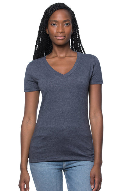Women's 50/50 Blend V-Neck T Shirts