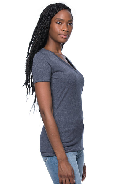 Women's 50/50 Blend V-Neck T Shirts