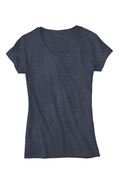 Women's 50/50 Blend V-Neck T Shirts Made in the USA