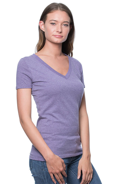 Women's 50/50 Blend V-Neck T Shirts