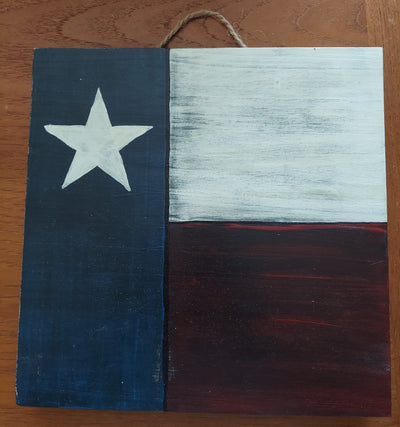 Hand Made Wooden Texas Flag Art From Harvest Array