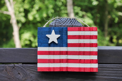 Handcrafted US Flag Wall Hanging Decoration