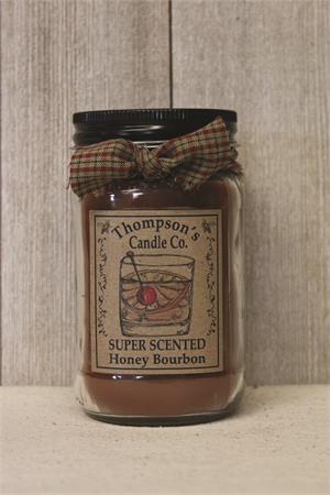 Honey Bourbon Mason Jar Super Scented Candles 12oz.