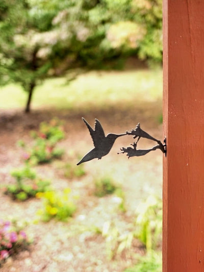 Humming Birds Metal Statues attached to your Desk From Harvest Array