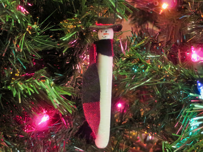 Handmade Clothes Pin Snowman Christmas Ornament