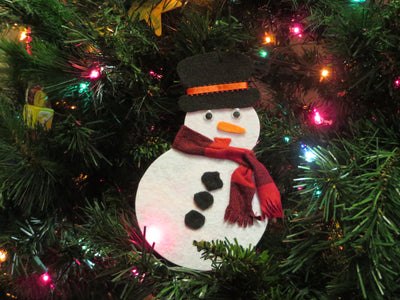 Handmade Snowman Felt Christmas Ornament