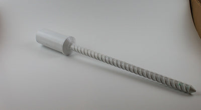 While Powder coated pole anchoring stake