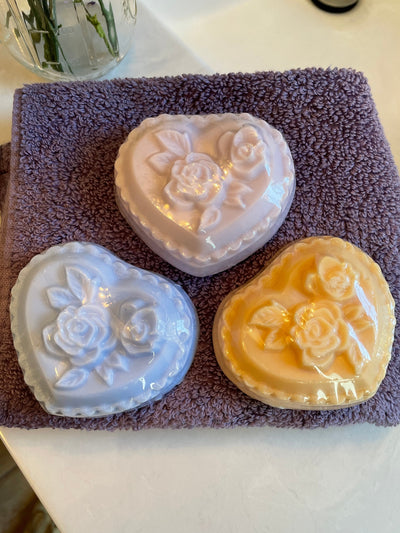 Heart with Roses Shaped Natural Glycerin Soaps