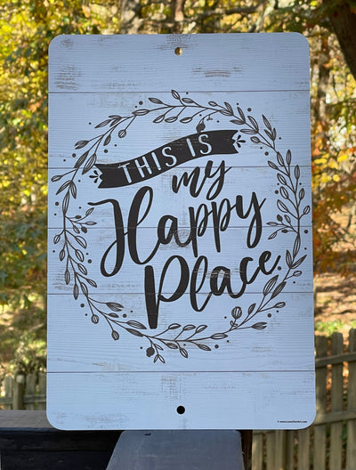 Find the perfect housewarming gifts or wedding gifts with our beautiful metal signs. Made of rust-proof aluminum, these 8" H x 12" L signs are easy to hang.