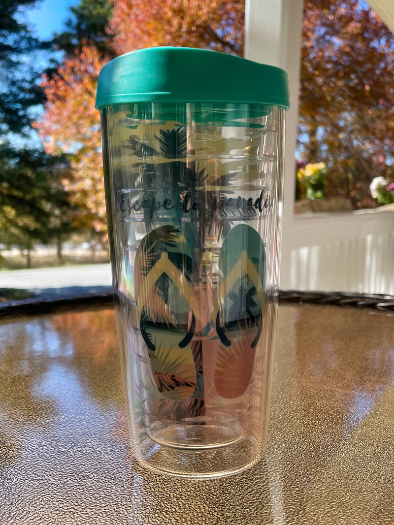 16 OZ . Beach Tumblers with Lids