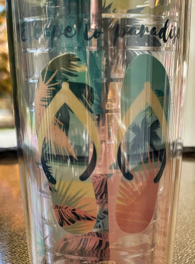 16 OZ . Beach Tumblers with Lids