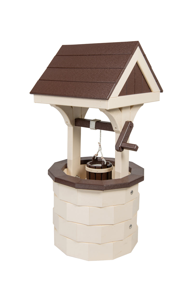 Ivory and brown Large Wishing Well