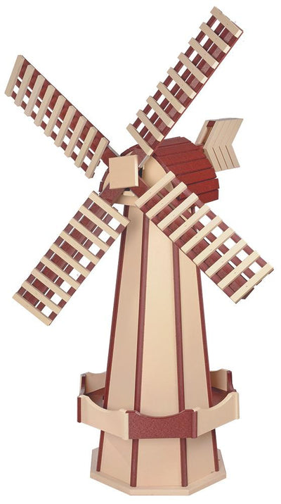 Ivory and Cherrywood Jumbo Size Poly Windmill 