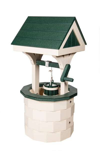 Ivory and turf green Large Wishing Well