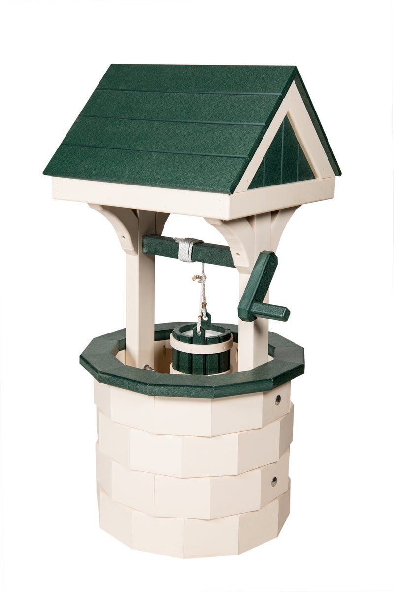 Ivory and turf green Large Wishing Well