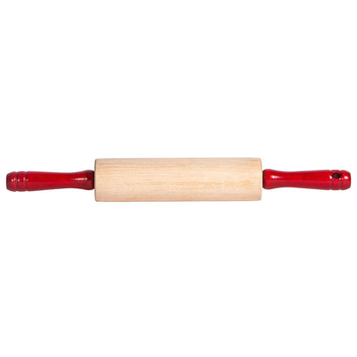 Mini Home Baker's Rolling Pin with Red Handles