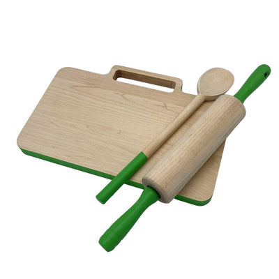 Children's Baking Set with pastry board, wooden spoon and rolling pin