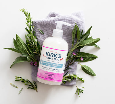 Rosemary & Sage Kirk's Odor Neutralizing Hand Wash 12 ounce bottle.