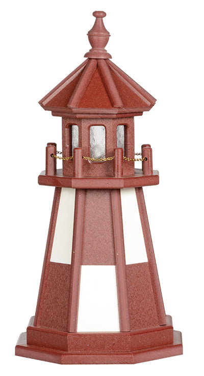 Cape Henry in Cherrywood and White Wooden Lighthouse- 2 Feet for Harvest Array 