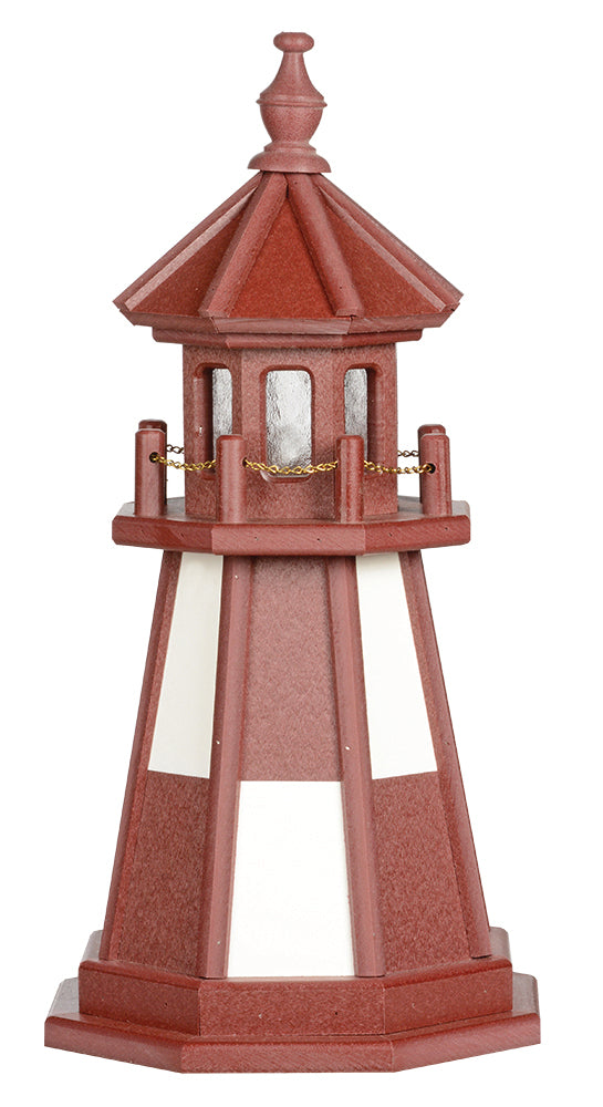 Cape Henry in Cherrywood and White Wooden Lighthouse with Base - 2 Feet for Harvest Array 