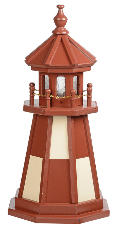 Cape Henry in Cherrywood and Ivory Wooden Lighthouse with Base - 2 Feet for Harvest Array 