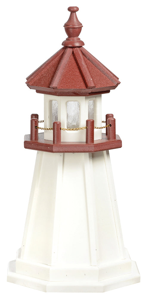 Marblehead Lighthouse Replica Wooden Lighthouse with Base -2 Feet for Harvest Array 