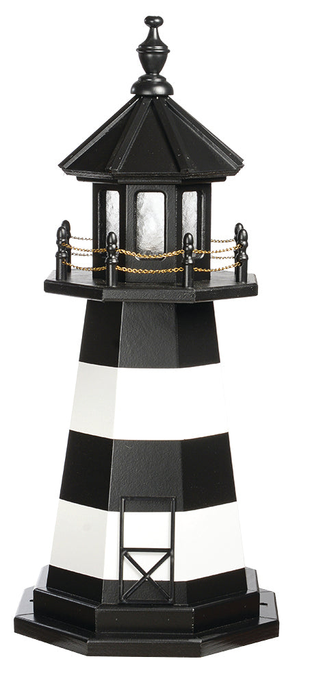 Cape Canaveral Black and White Wooden Lighthouse -3 Feet for Harvest Array 