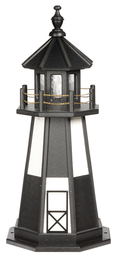 Cape Henry Poly Lighthouse with Base -3 Feet Black and White 