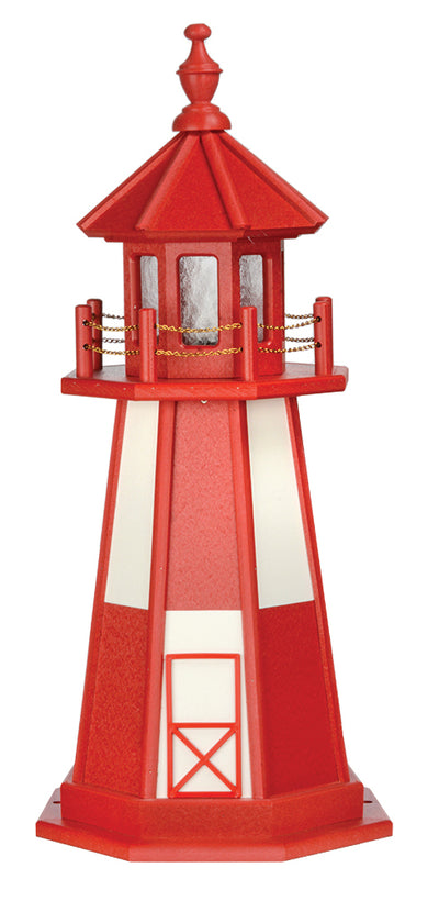 Cape Henry Cardinal Red and White Wooden Lighthouse - 3 Feet 