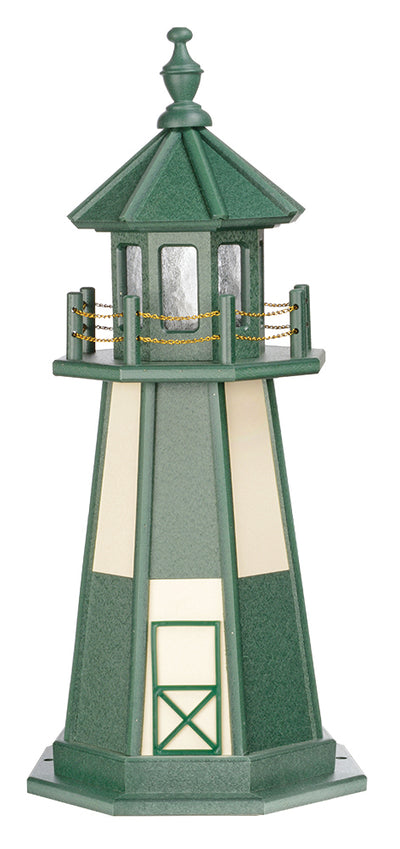 Cape Henry Green and Ivory Wooden Lighthouse - 3 Feet 