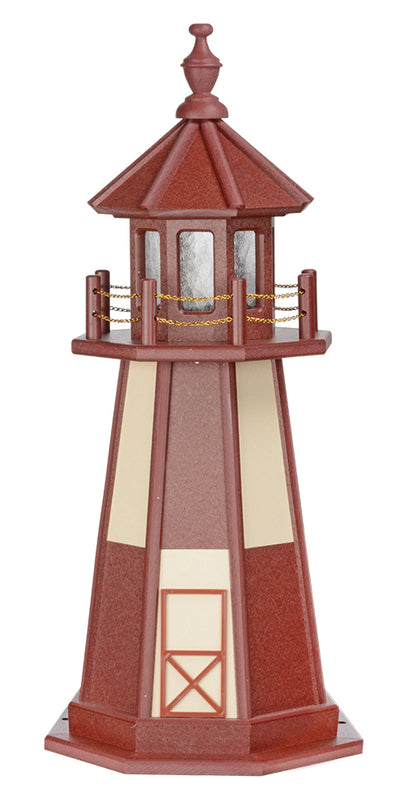 Cape Henry in Cherrywood and Ivory Wooden Lighthouse with Base - 3 Feet for Harvest Array 