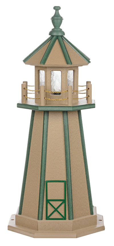 Weatherwood with Green Trim Wooden Lighthouse -3 Feet for Harvest Array 