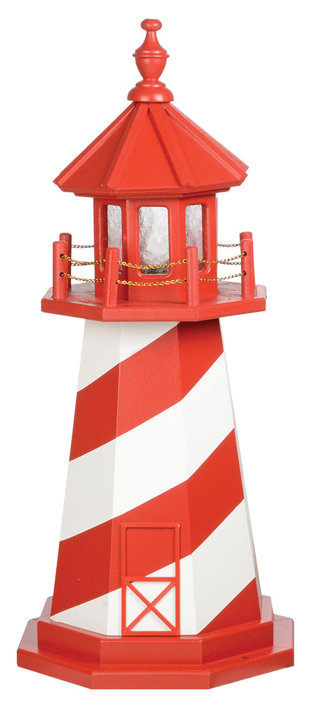 White Shoal, Michigan Lighthouse Replica Wooden Lighthouse with Base - 3 Feet