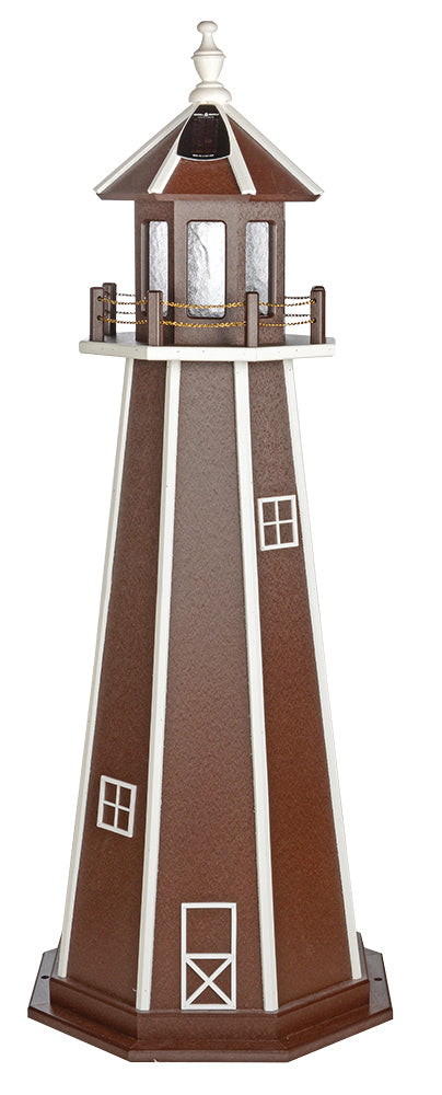 Brown with White Trim Poly Lighthouse -5 Feet for Harvest Array 