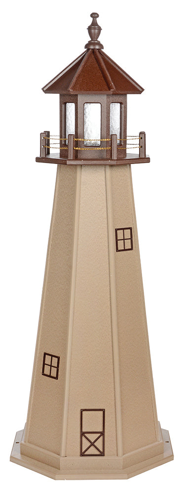 Cape May replica Wooden Lighthouse with Base - 5 Feet 