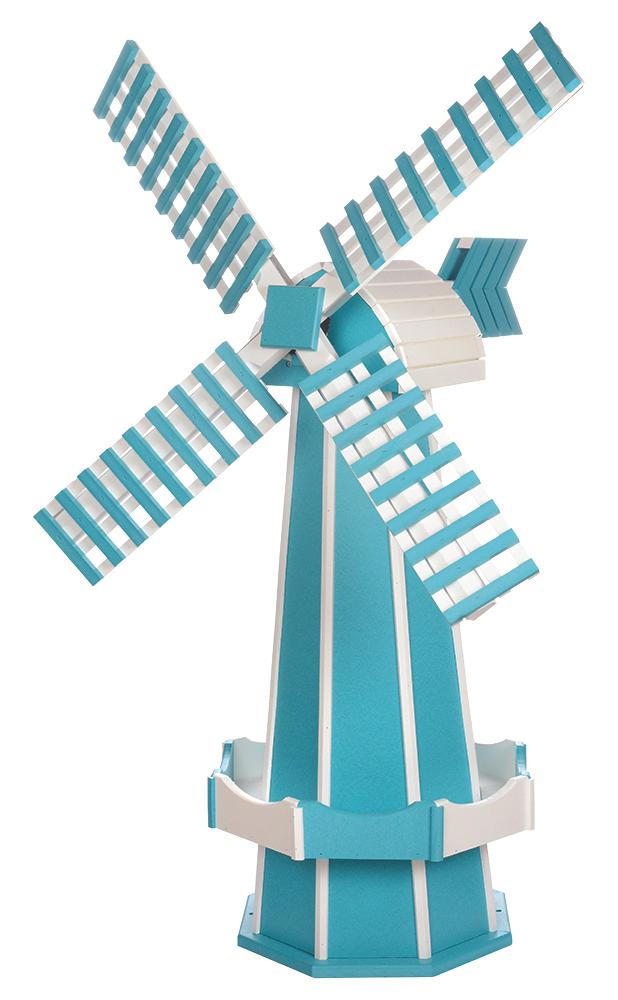 Jumbo Size Poly Windmill  in Aruba Blue and White