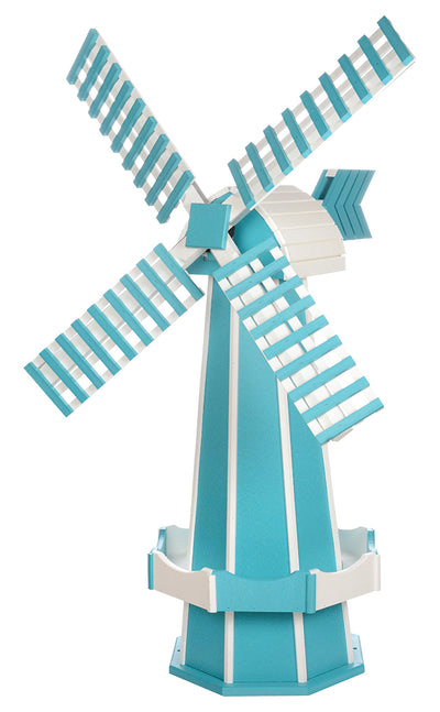 Medium Aruba Blue and White Poly Windmill
