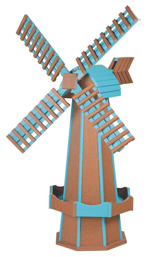 Jumbo Size Poly Windmill in Cedar and Aruba Blue