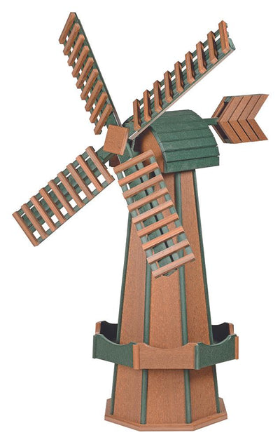 Cedar and Turf Green Jumbo Size Poly Windmill  Made in the USA