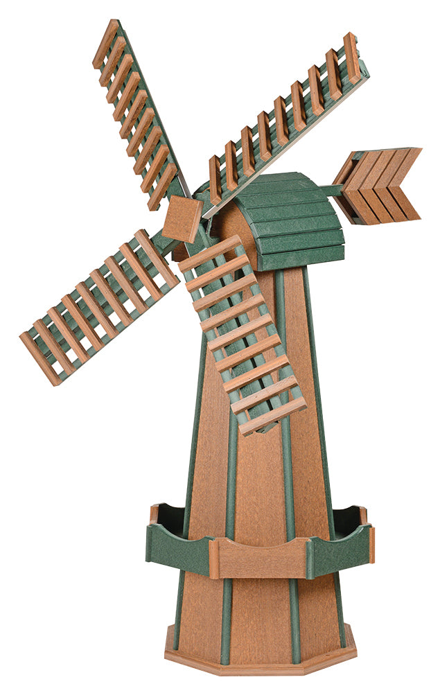 Cedar and Turf Green Medium Poly Windmill made by Beaver Dam