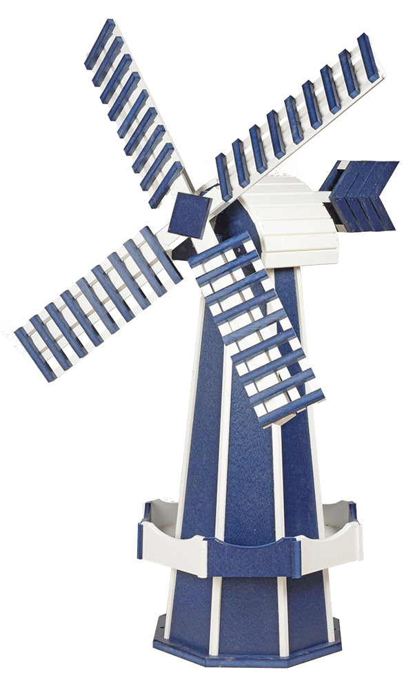 Patriotic Blue and Ivory Poly Windmill Large Size 