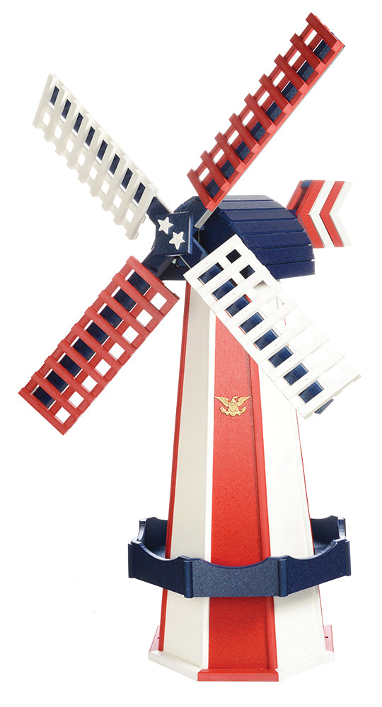 Patriotic Style Medium Size Poly Windmill
