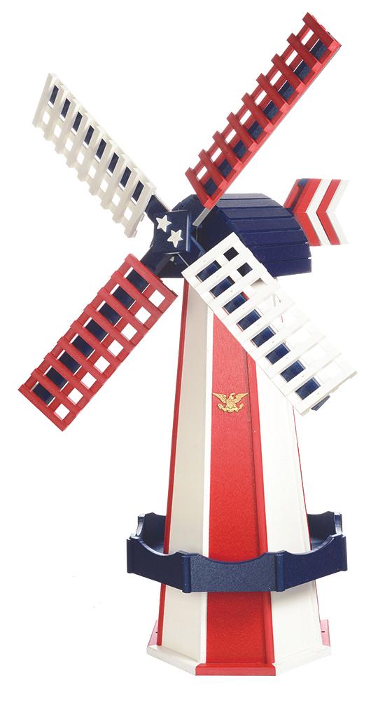 Jumbo Size Poly Windmill - Patriotic Style Amish Made in Lancaster, PA