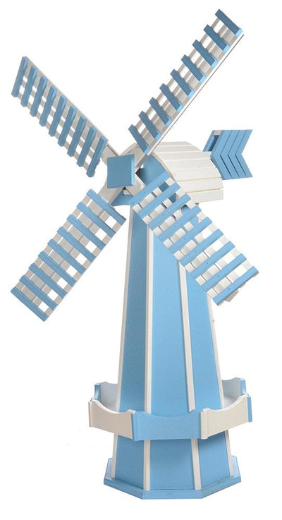Powder Blue and White Jumbo Size Poly Windmill 