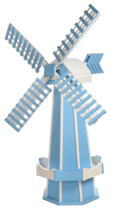 Powder Blue and White Jumbo Size Poly Windmill 