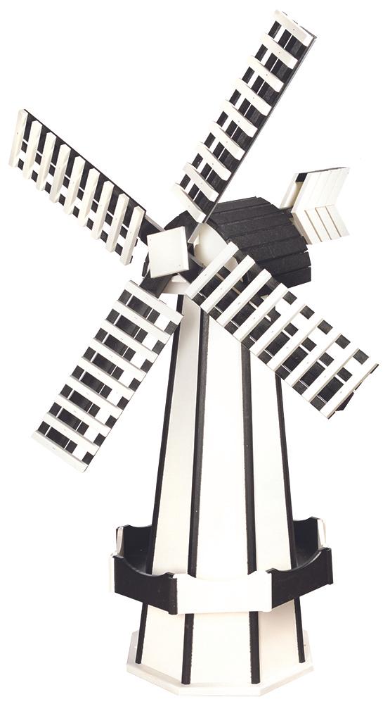 Jumbo Size Poly Windmill in White and Black 