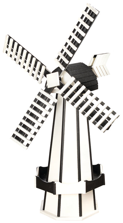 Medium Size Poly Windmill - White and Black