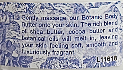 Lavender Chamomile Botanic Body Butter directions.