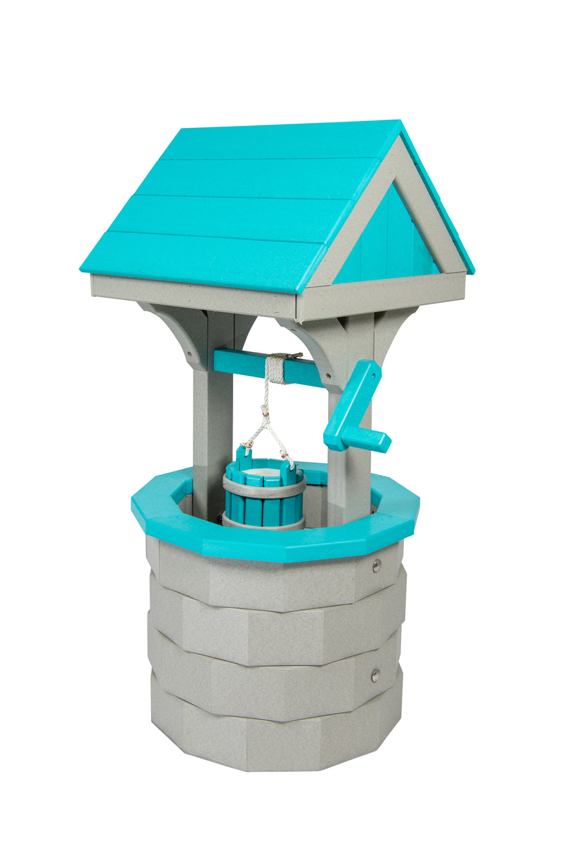 Light gray and aruba blue Medium Wishing Well