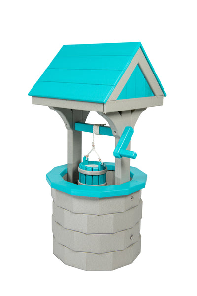 Light gray and aruba blue Small Wishing Well